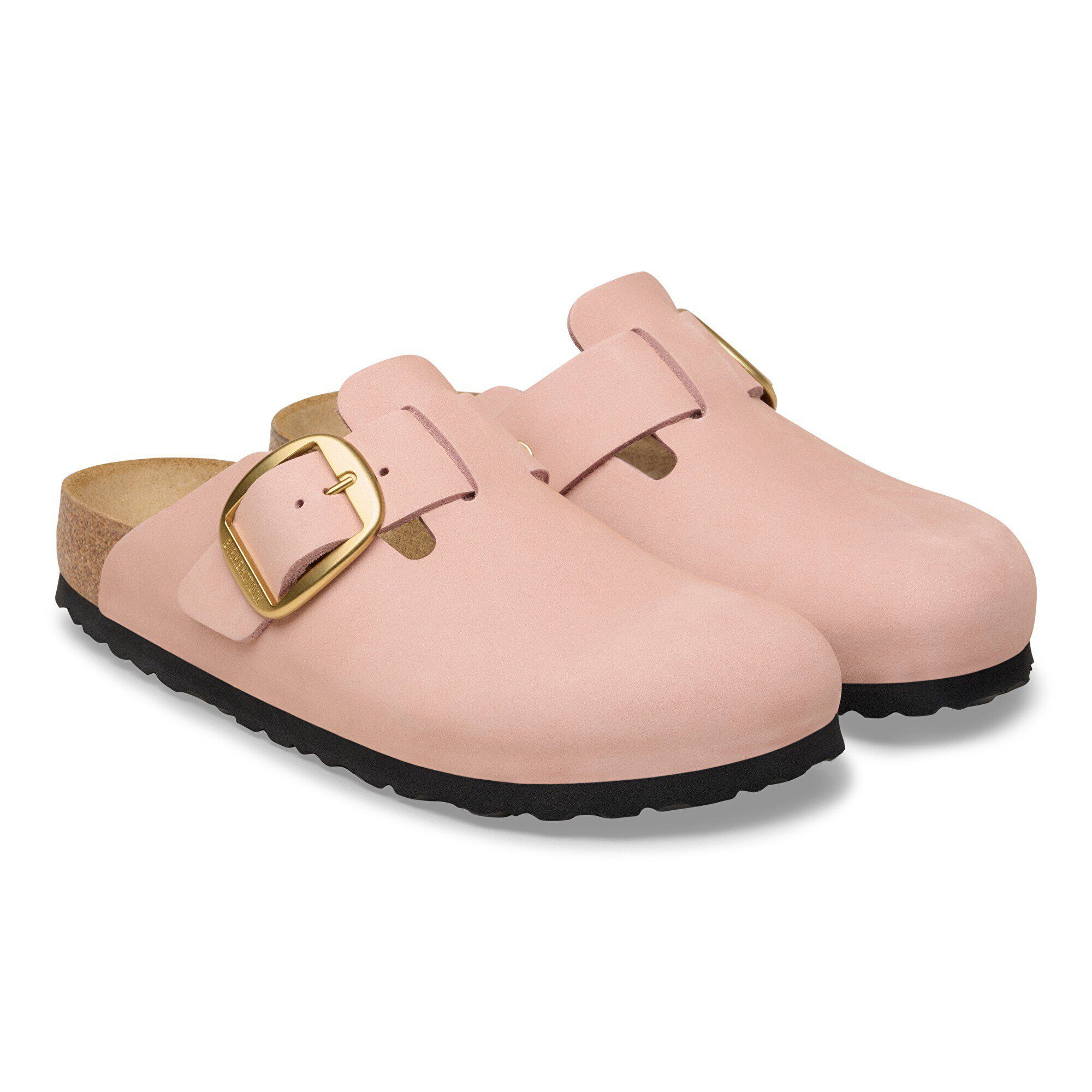Boston Big Buckle Nubuck Leather in Color Soft Pink | BIRKENSTOCK US