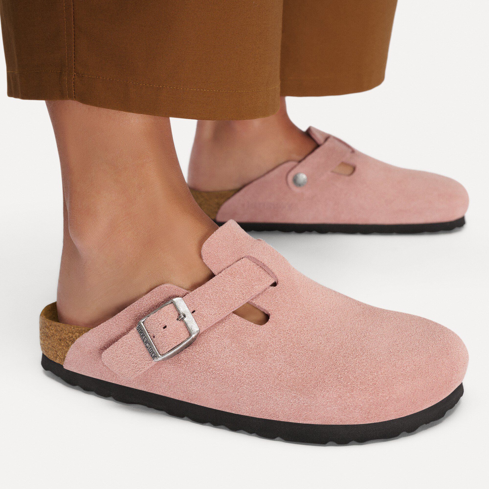 Boston Suede Leather in Color Pink Clay | BIRKENSTOCK US