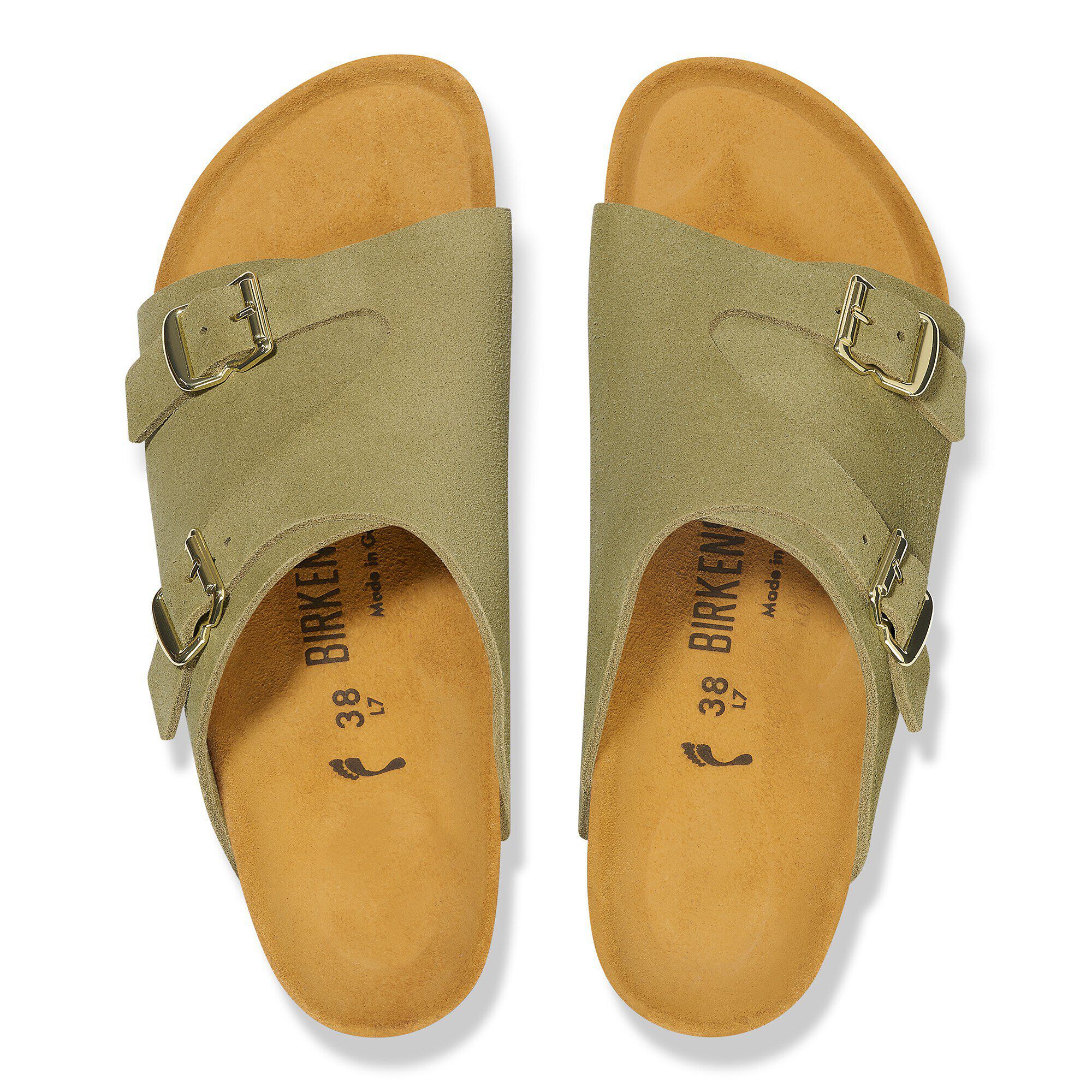 Zürich 1964 Suede Leather in Color Light Green | BIRKENSTOCK US