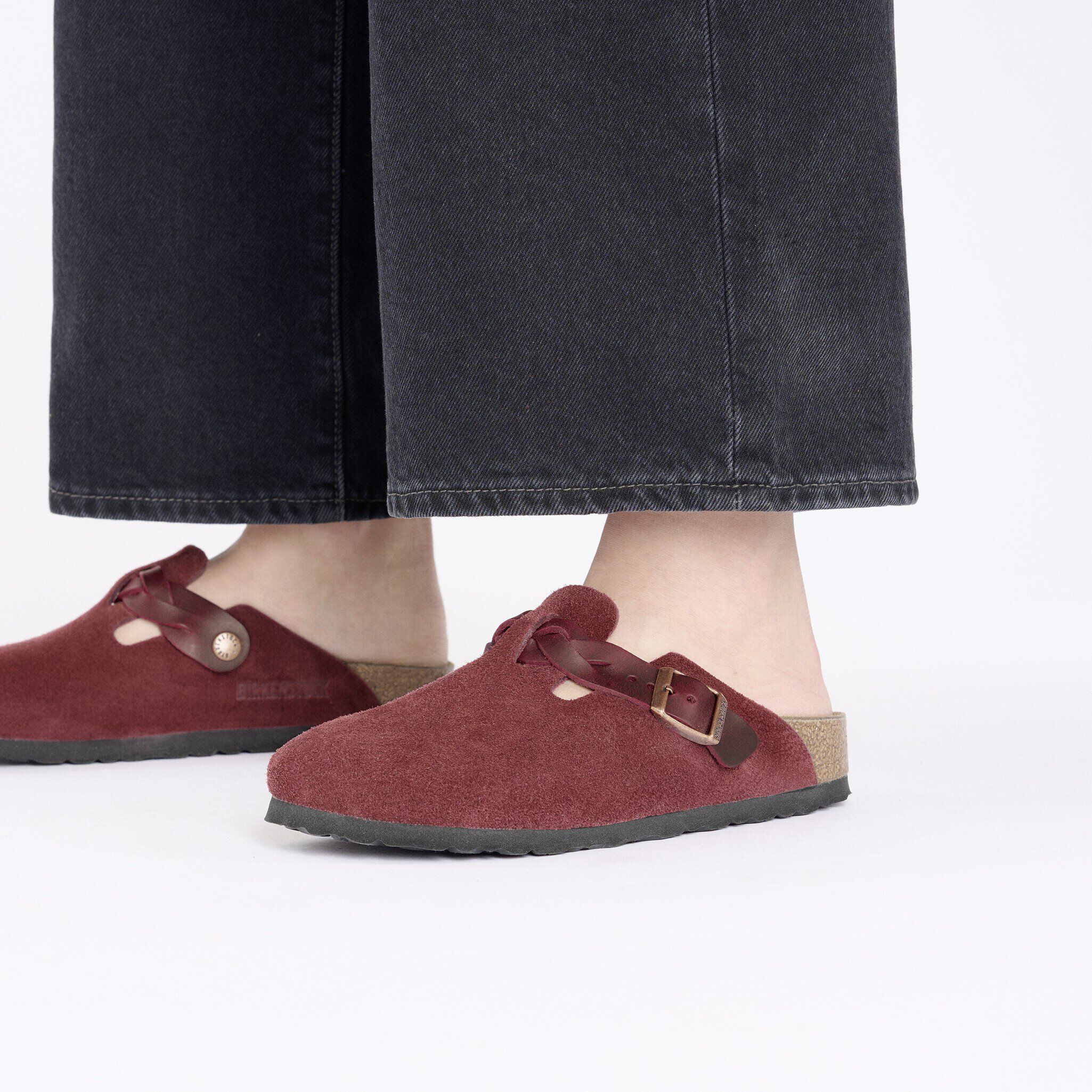 Boston Braided Suede Leather in Color Zinfandel | BIRKENSTOCK US