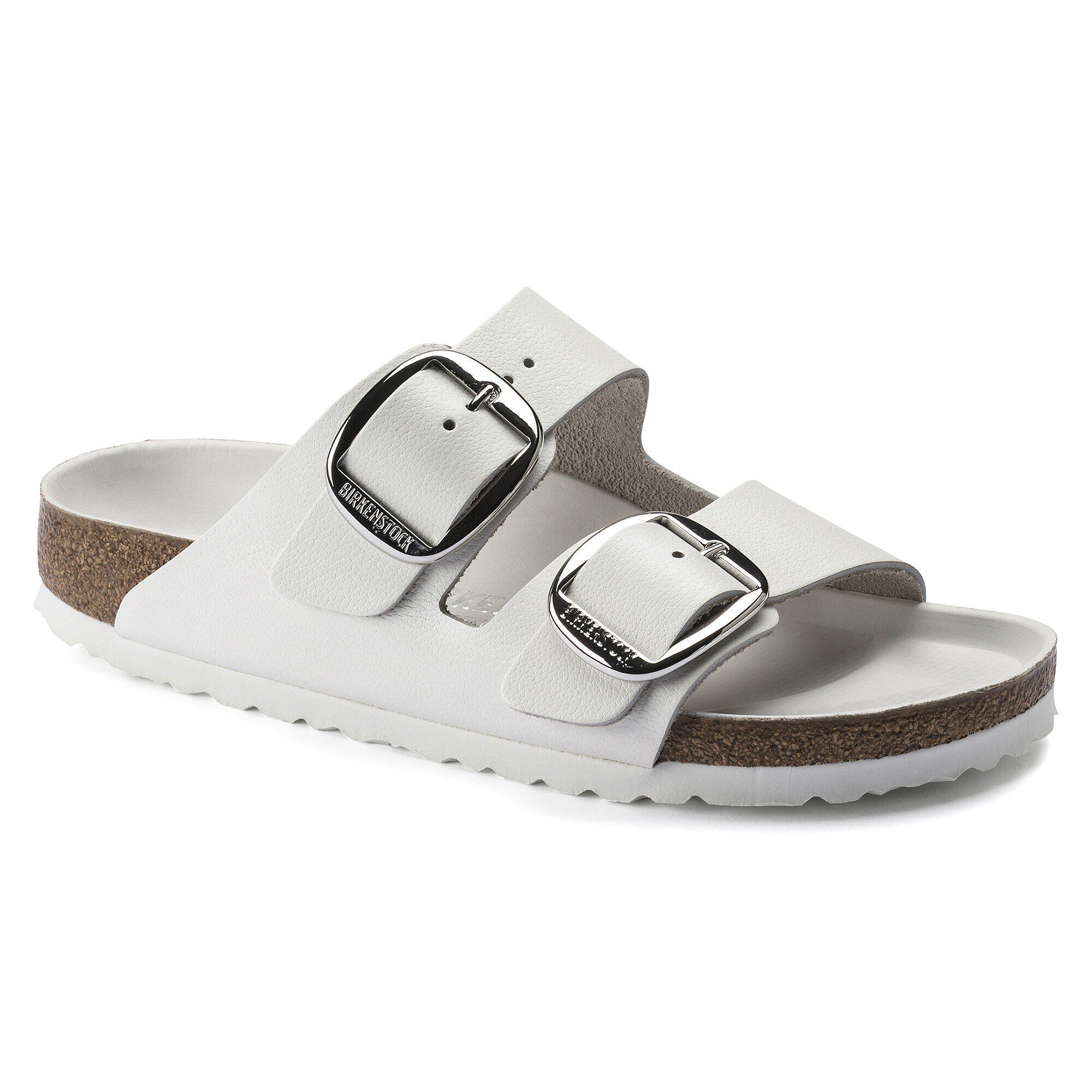 Arizona Big Buckle Leather in Color White | BIRKENSTOCK US