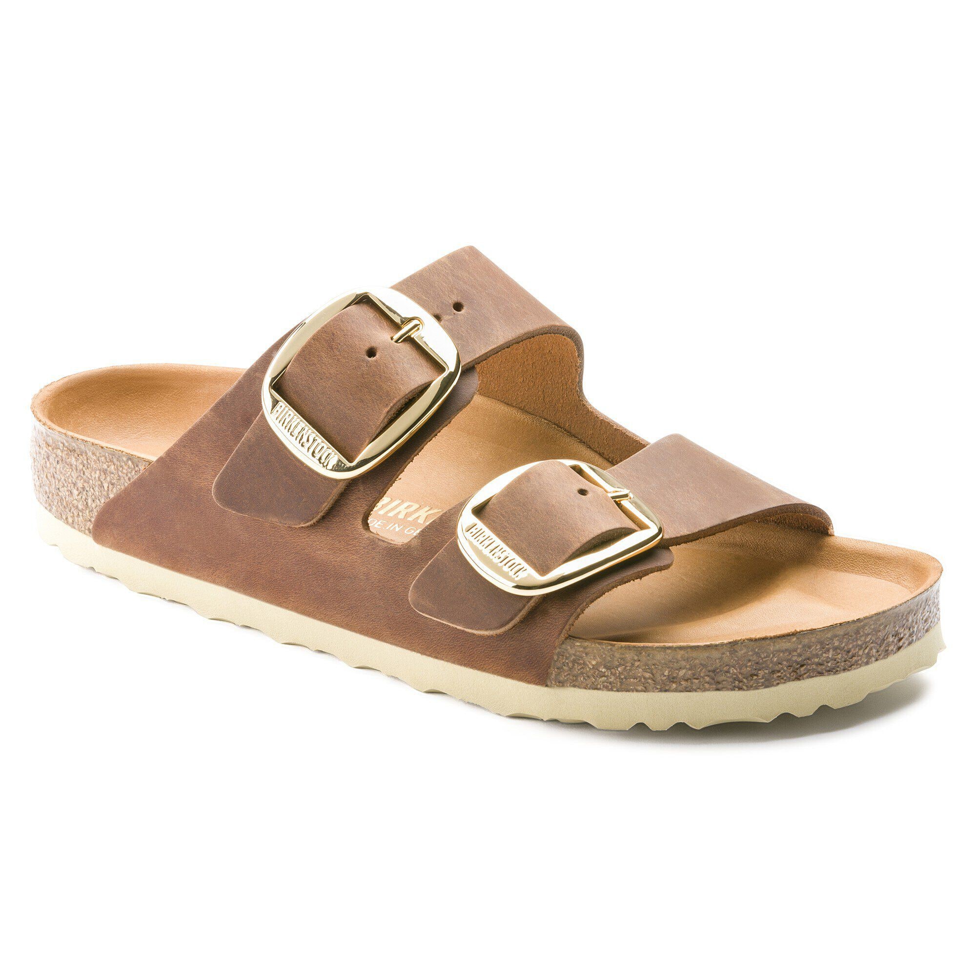 Arizona Big Buckle Oiled Leather in Color Cognac | BIRKENSTOCK US