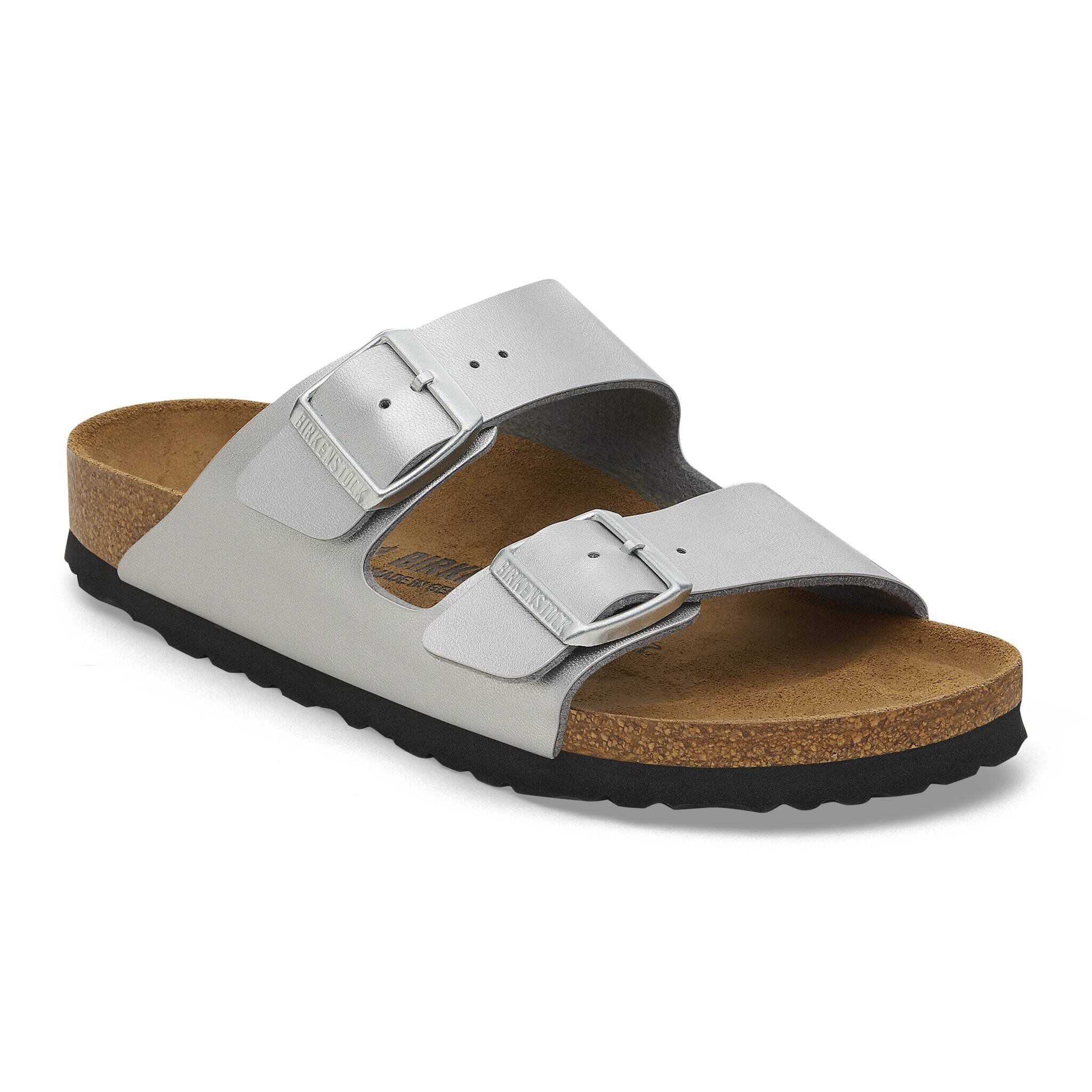 BIRKENSTOCK シルバー ローファー 38 Gizeh Soft Footbed Leather in