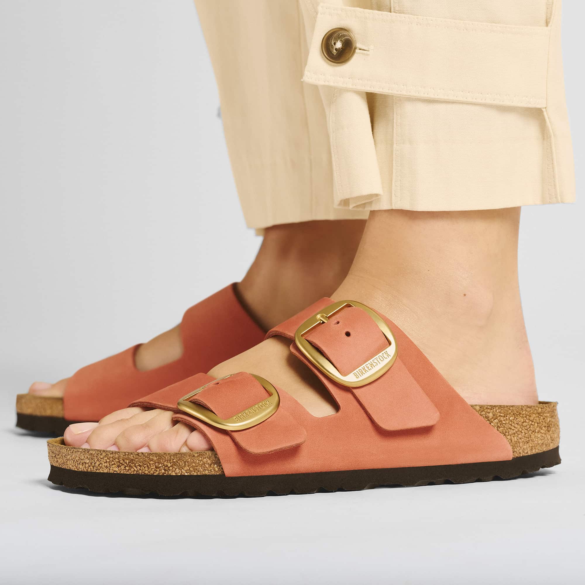 Buy Red Arizona Big Buckle Nubuck Leather Online in India