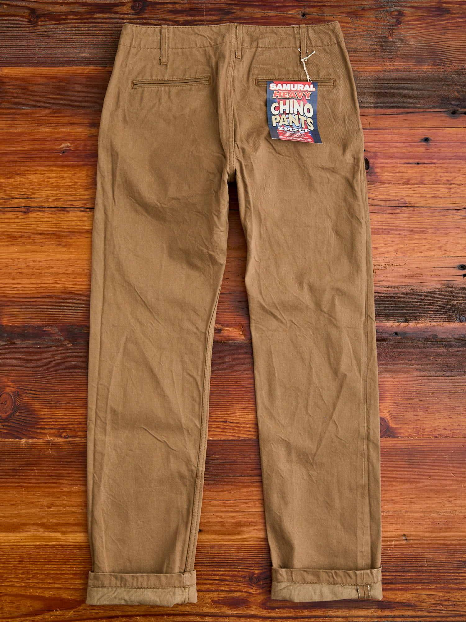 SJ452CP 15oz Selvedge Heavy Chinos in Khaki – Blue Owl Workshop