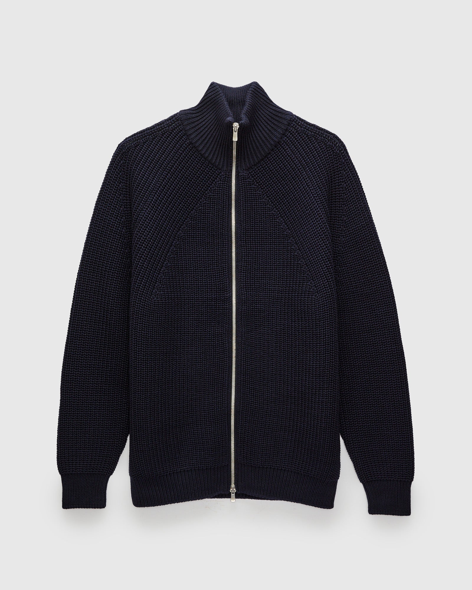 Signature Knit Wool Drivers Zip in Navy – Blue Owl Workshop
