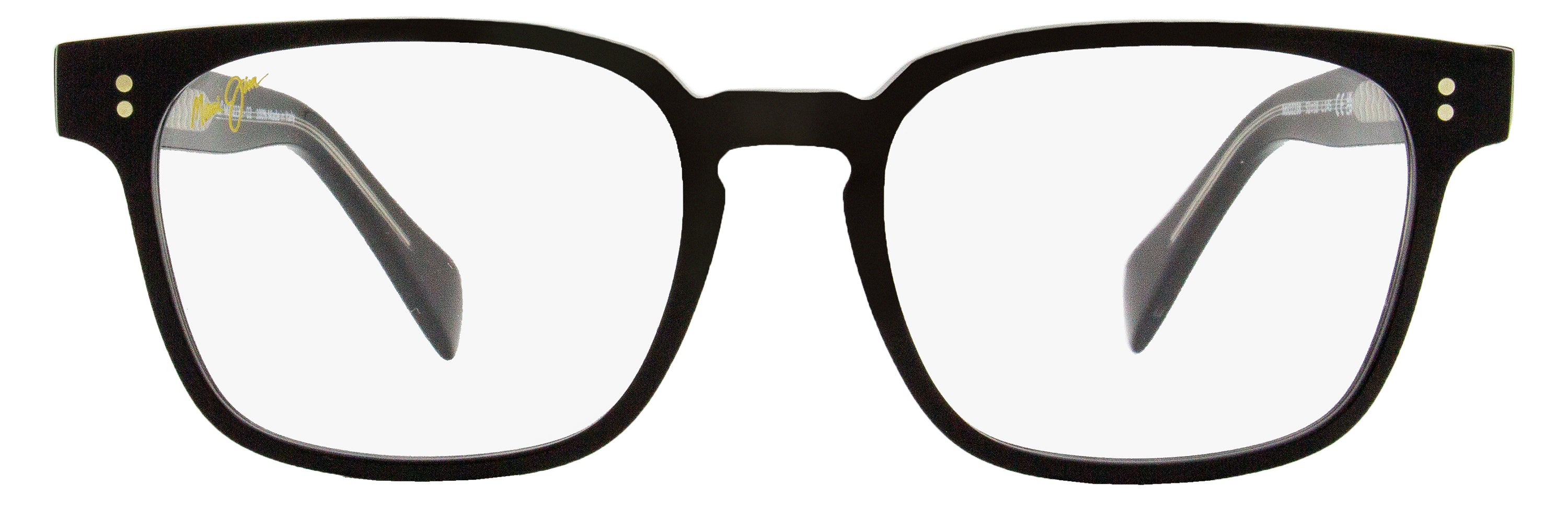 Maui Jim Rectangular Eyeglasses MJO2238 02 Black/Clear 52mm – Bluefly