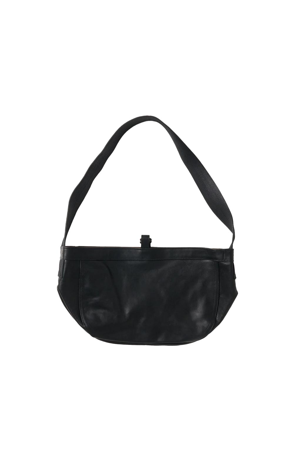 Taiga Takahashi | Lot.018 Newsboy Bag Small - Black Leather | Men