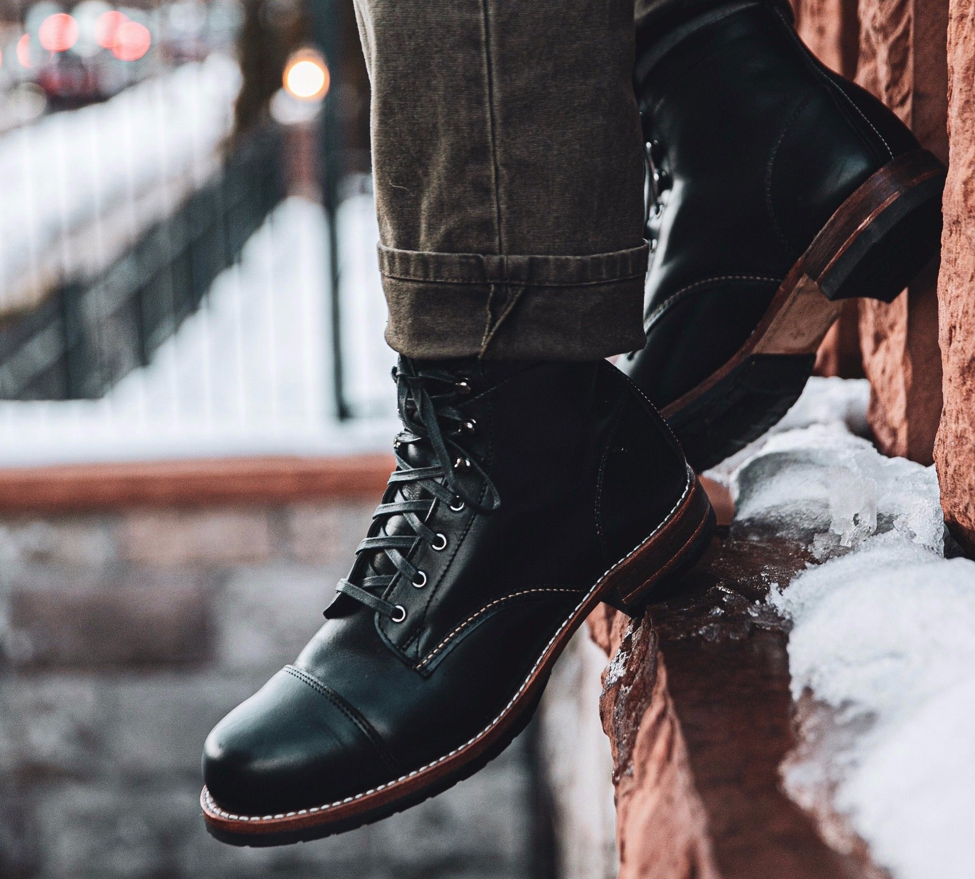 Wolverine 1000 Mile】Cap-Toe Classic Boot Black – Blue Beach Denim