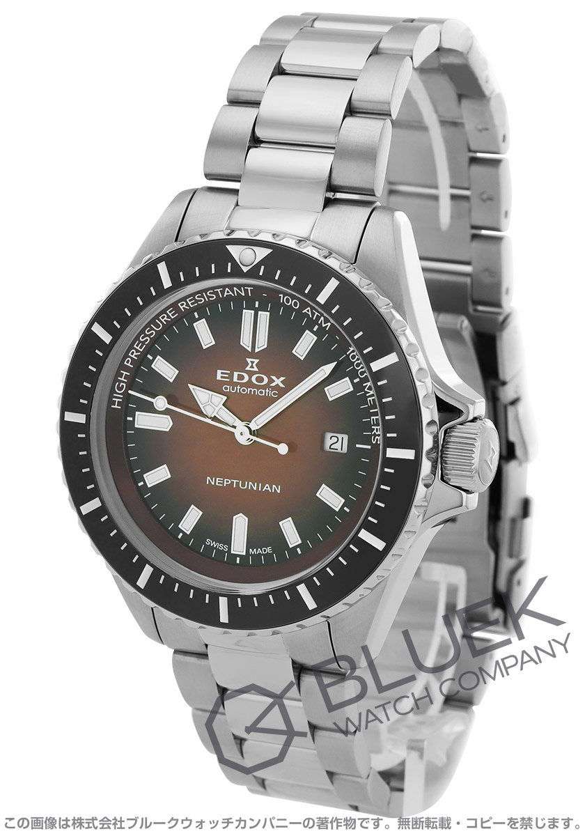 エドックス ネプチュニアン 1000m防水 メンズ 80120-3NM-BRD |腕時計