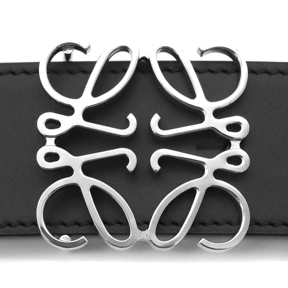 ロエベ ベルト メンズ レディース アナグラム リバーシブル ブラック