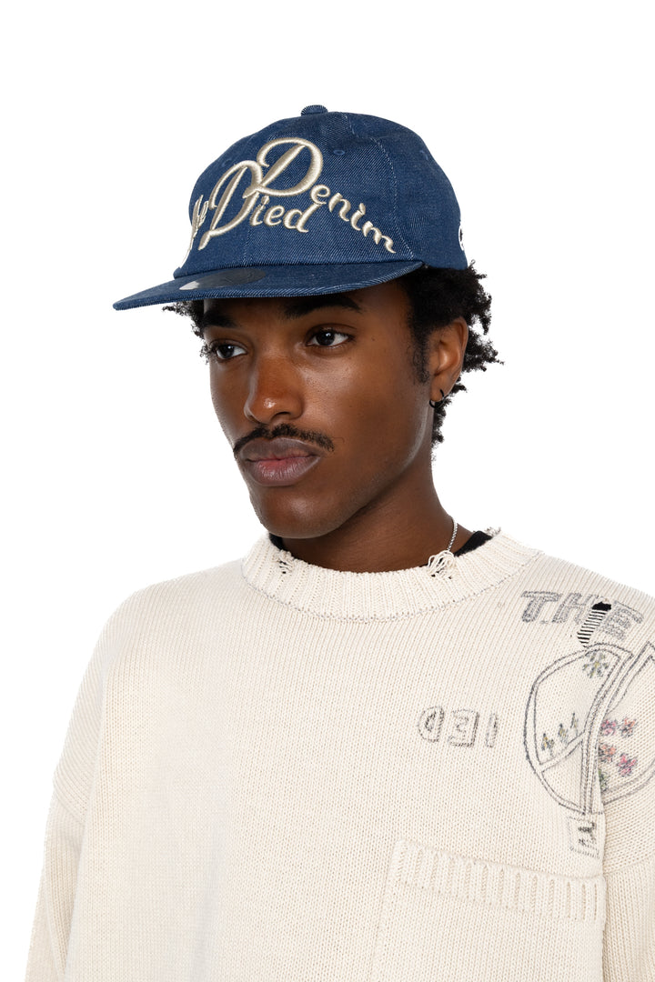 Kapital 11.5oz Denim Baseball Cap (The Denim Died Embroidery) Low