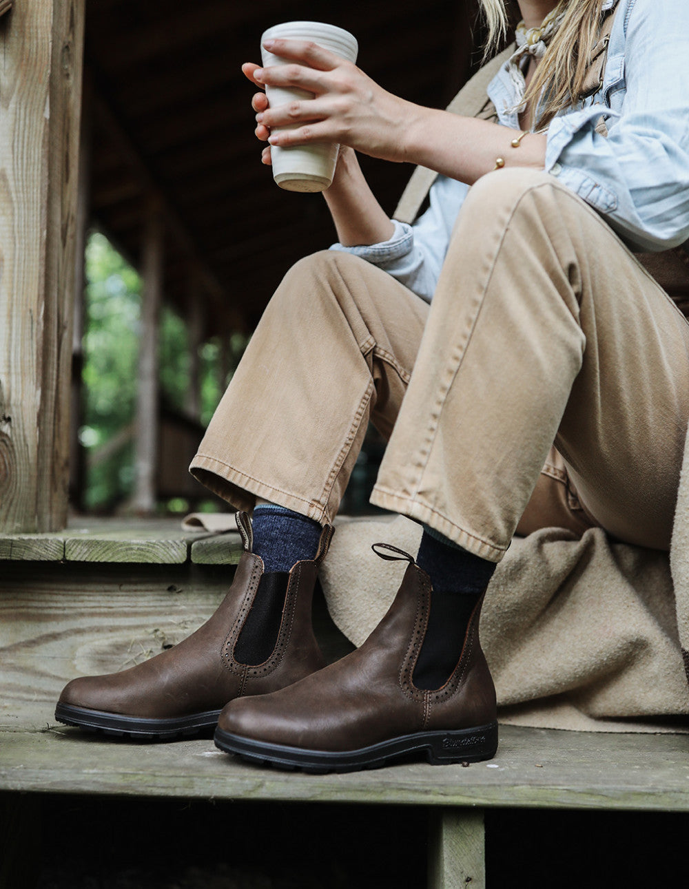 Antique Brown Premium Leather High Top Boots, Women's Originals