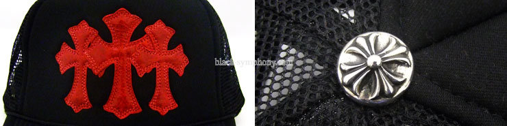 クロムハーツ3セメタリーキャップブラックレッド|クロムハーツ通販専門