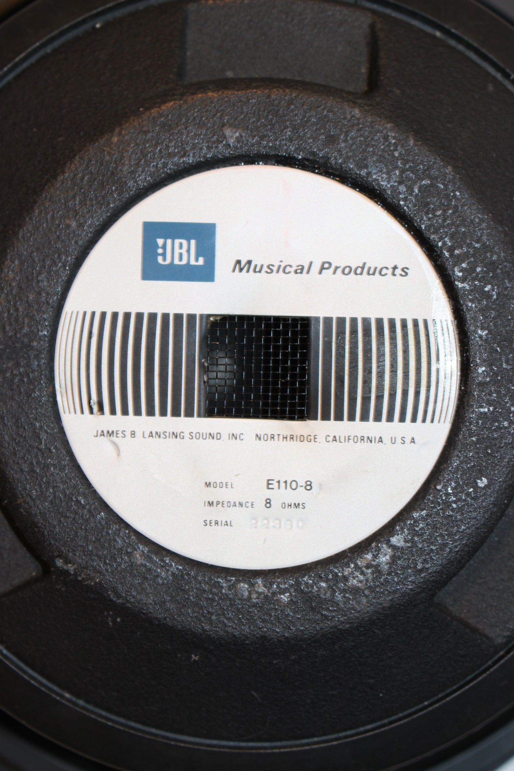 JBL E110-8 - Black Book Guitars