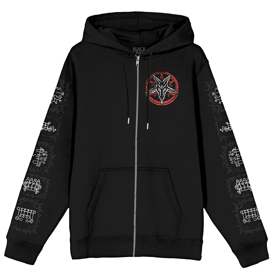 BLACKCRAFT Store - Lilith Queen Of Demons Zip-Up Hoodie – Blackcraft