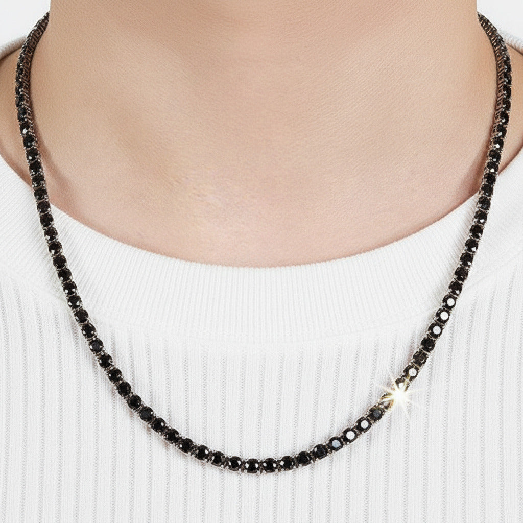 Black Diamond Option Tennis Necklace – Black Diamonds New York