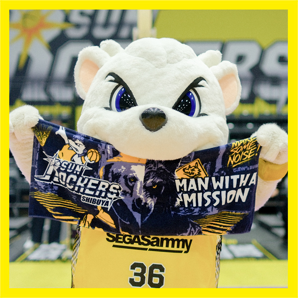 MAN WITH A MISSION × SUNROCKERS SHIBUYA フェイスタオル｜サン