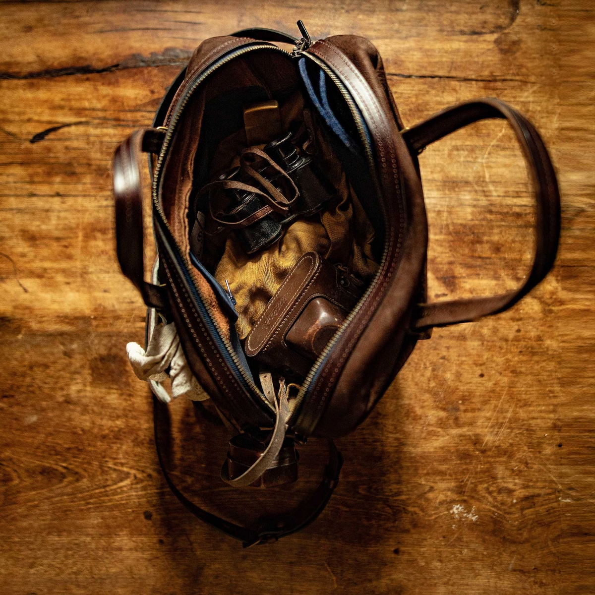 Report Business bag - Peat- Men's Leather bag - Leather Laptop bag