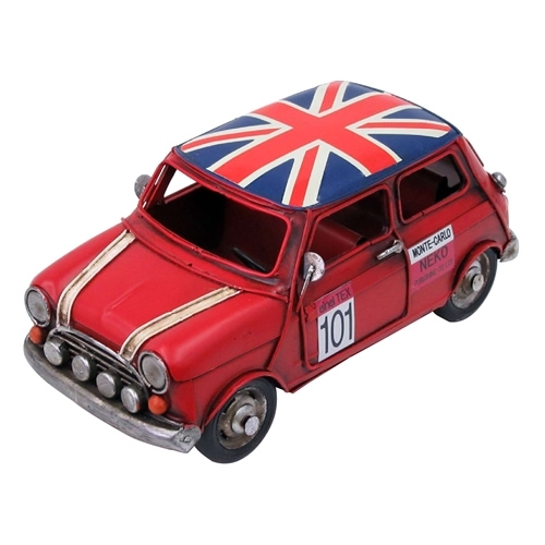 ブリキの車 ユニオンジャックミニクーパー・クラシックミニ (ローバー
