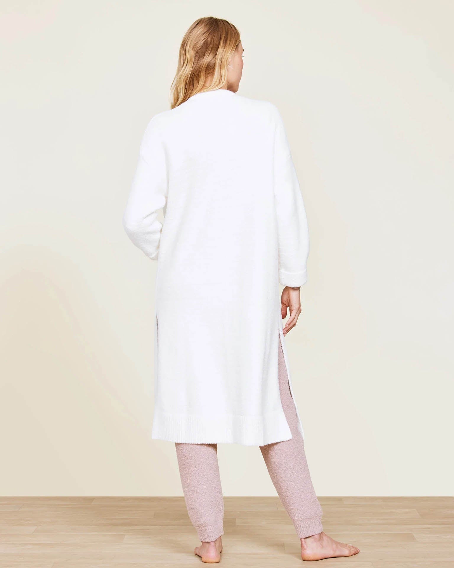 Barefoot Dreams CC Luxe High Slit Cardigan in Pearl - Bliss Boutiques