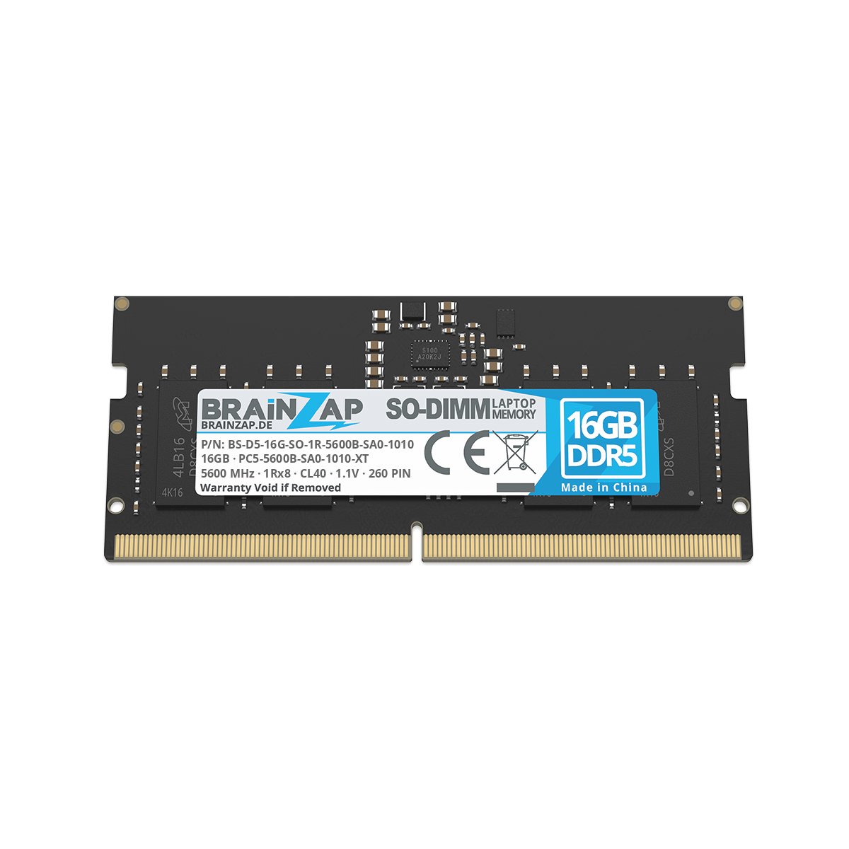BS-D5-16G-SO-1R-5600B-SA0-1010-XT - BRAINZAP 16GB DDR5 RAM SO-DIMM
