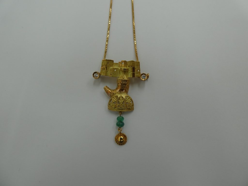 池田啓子ジュエリーAKコレクションアフリカシリーズK18ブローチ