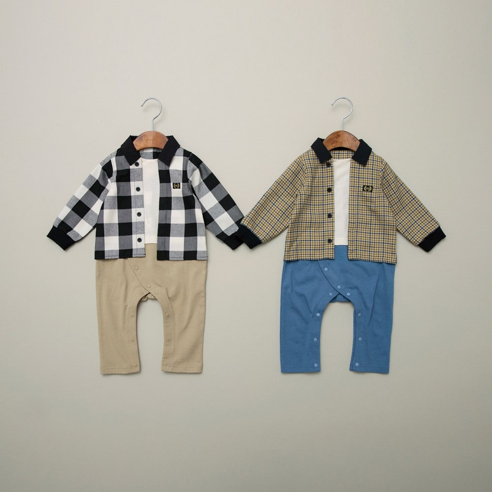 ベビー/おそろい】チェック柄カバーオール 2024秋冬 ｜子供服&ベビー服