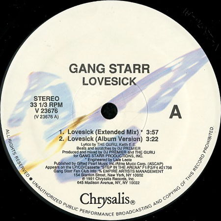 GANG STARR / LOVESICK - Breakwell Records