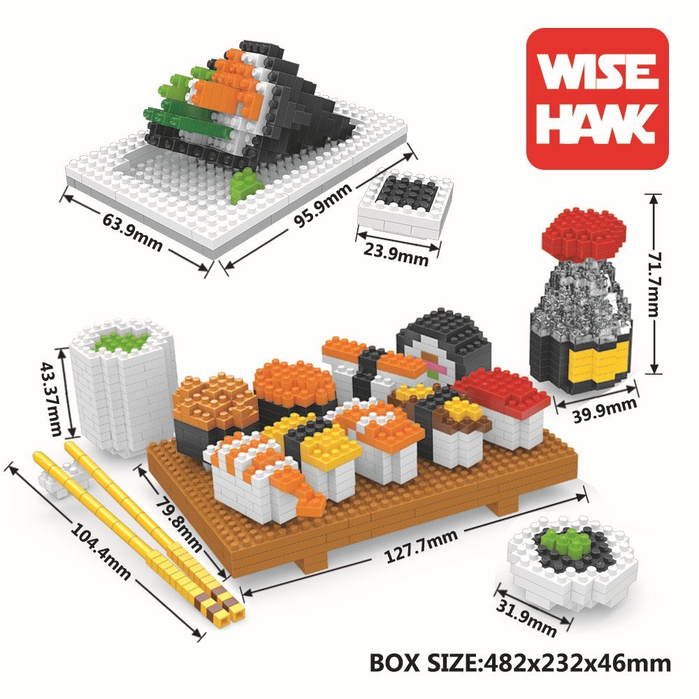 Wise Hawk Sushi Set Nanoblock | 2341 – BrickMeUpScottie