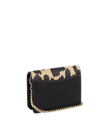 Coach Mini Wallet On A Chain With Leopard Print | Brixton Baker