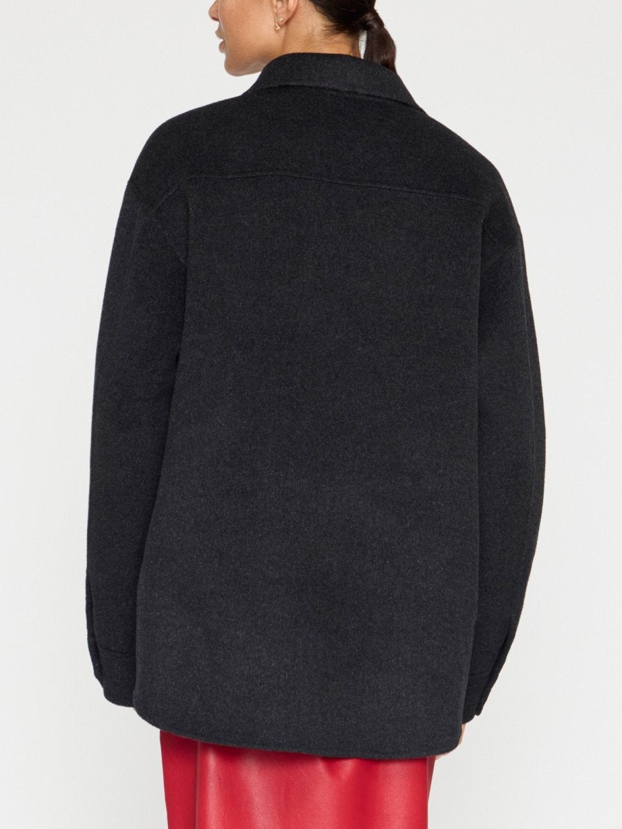 Women's Ezra Shirt Jacket in Dark Charcoal Mélange | Brochu Walker