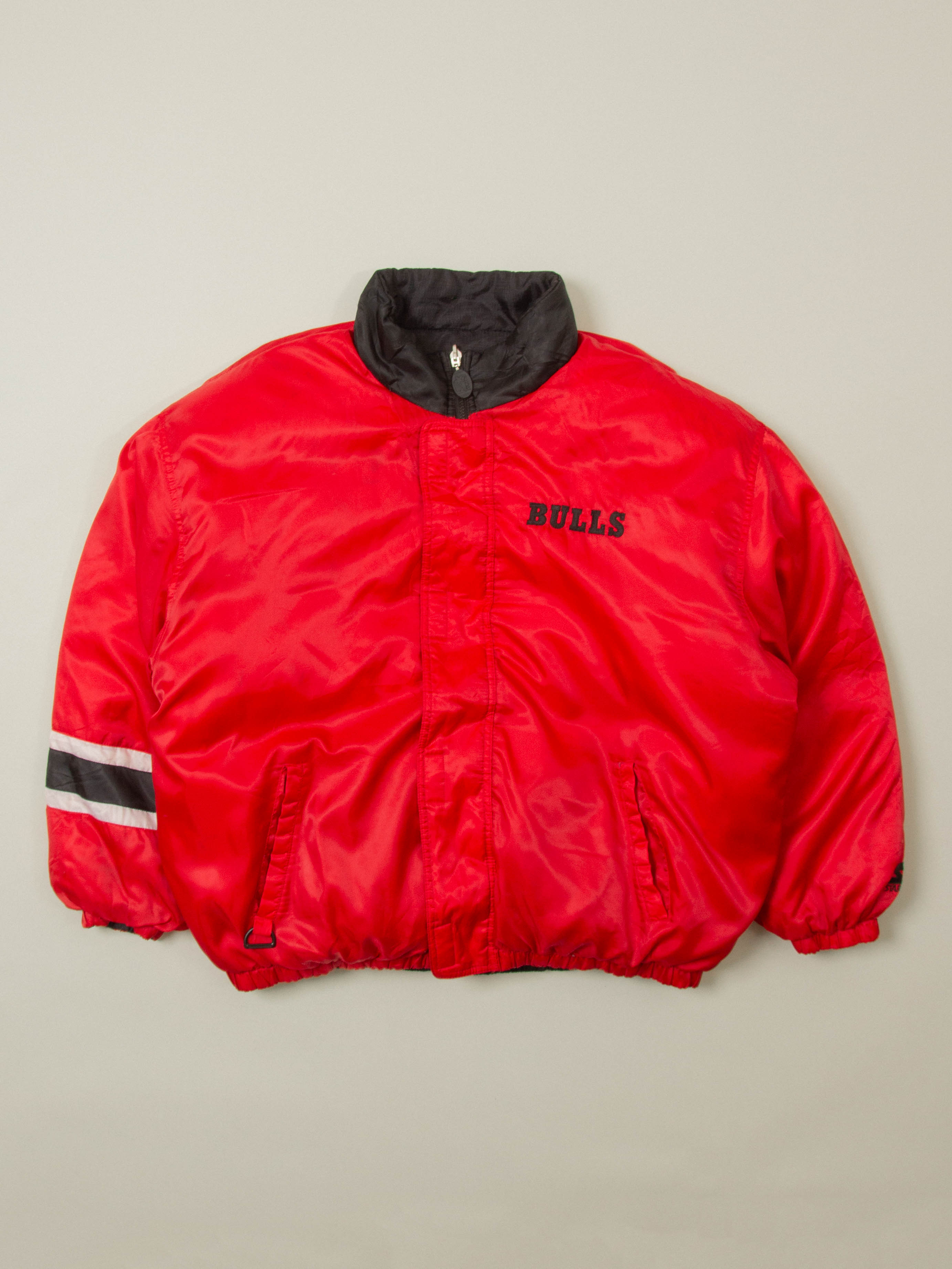 Vtg 1990s Reversible Chicago Bulls Starter Down Jacket (XL