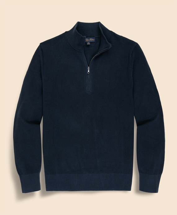 メリノウール ハーフジップ モックネックセーター | Brooks Brothers