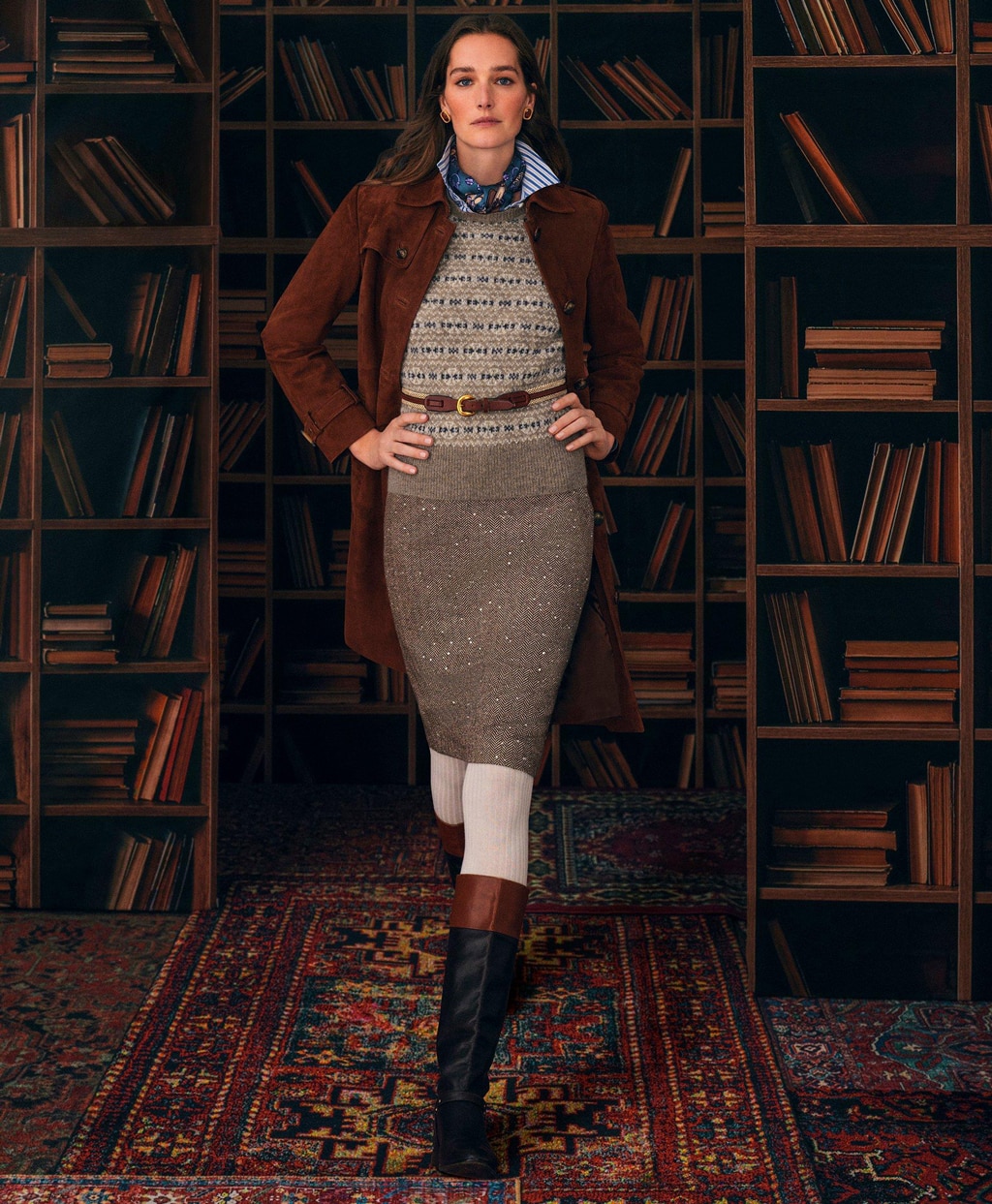 モヘア/アルパカ フェアアイル クルーネックセーター | Brooks