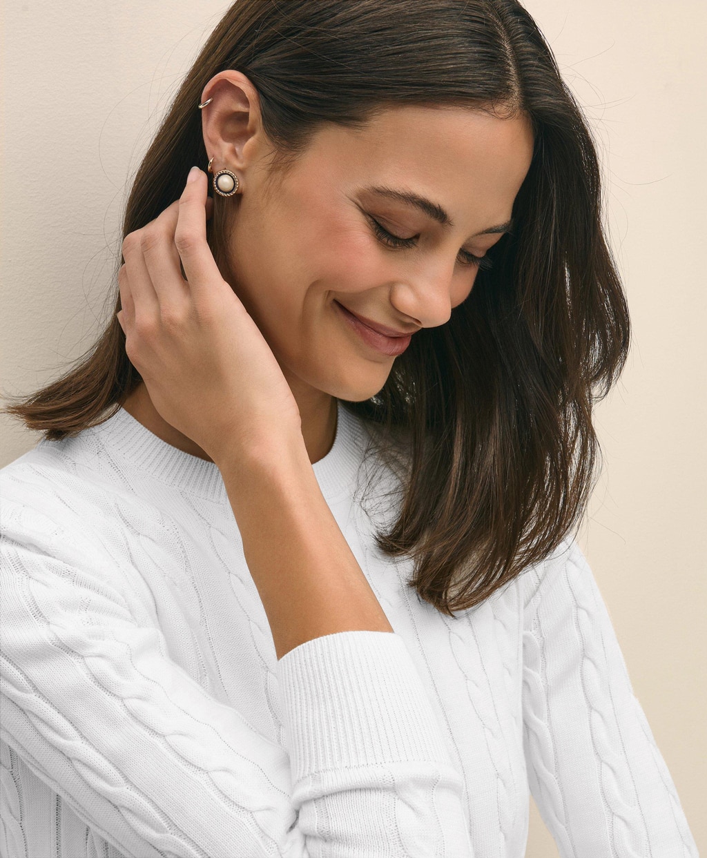 スーピマコットン ケーブル クルーネックセーター | Brooks Brothers