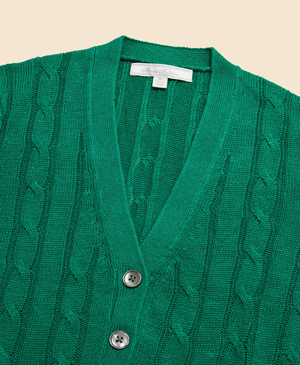 リネン ケーブル Vネックカーディガン | Brooks Brothers Japan