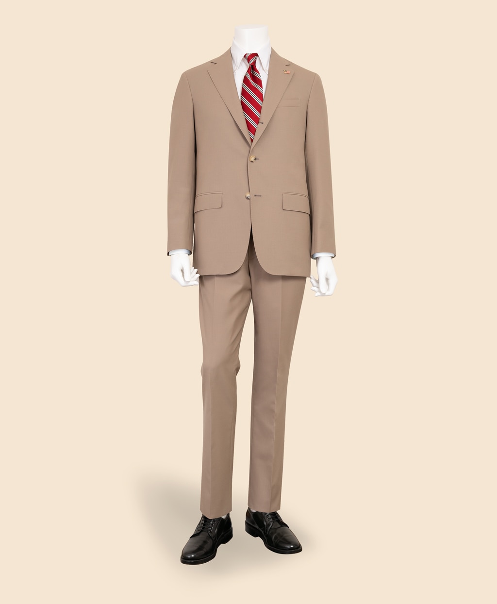 ポリエステル／ウール ポプリン 段返り3釦サックスーツ Traditional