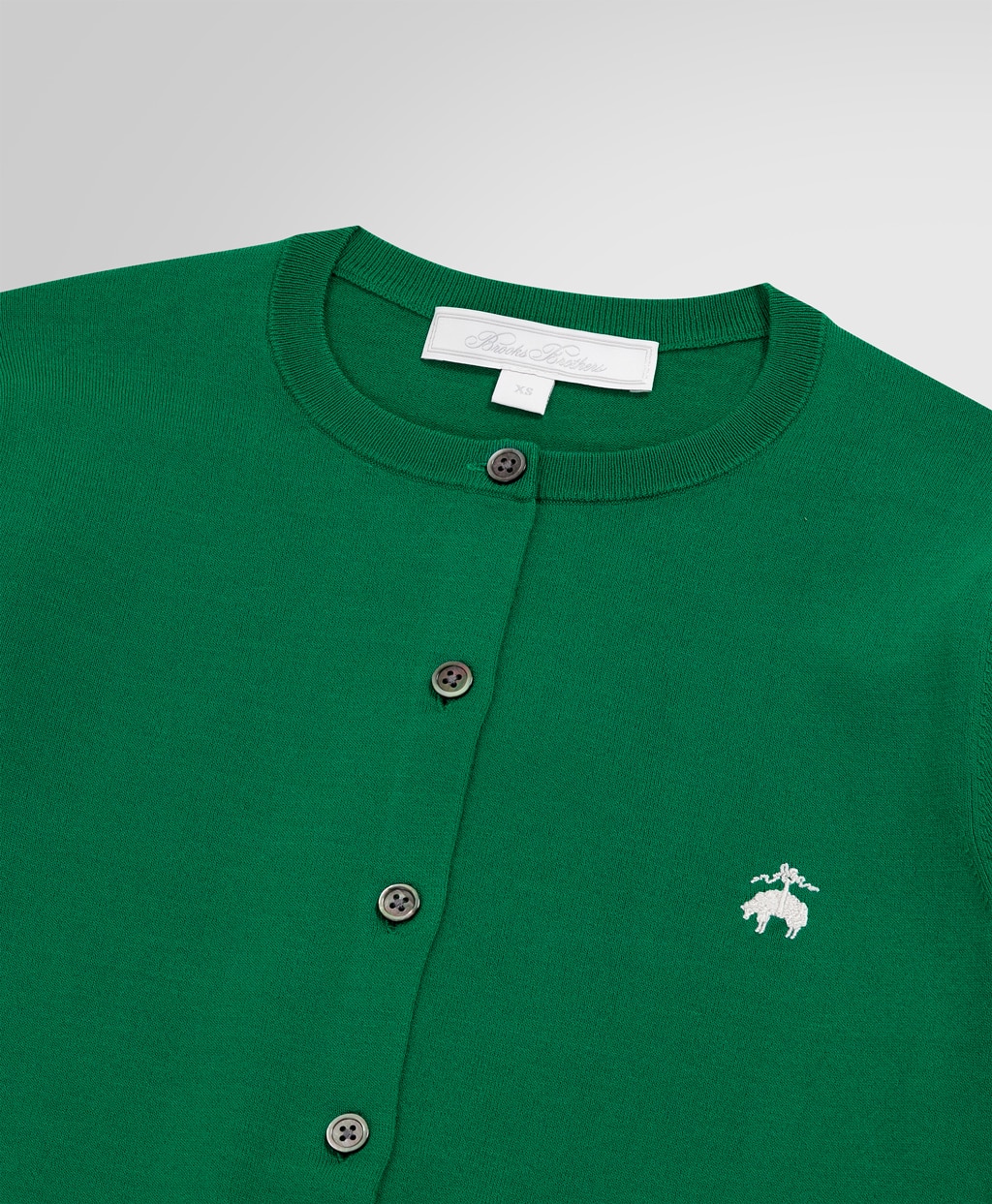 キュプラ/ナイロン GFロゴ クルーネックカーディガン | Brooks