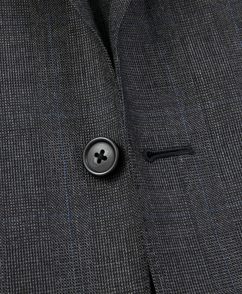 ウール ブルーオーバーペイン グレンチェック シングル2釦スーツ