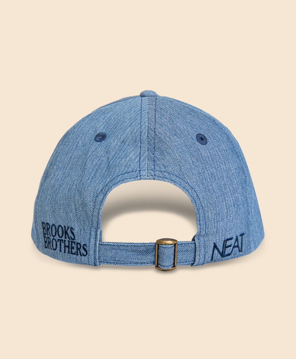 Brooks Brothers×NEAT コットン ヘリンボーンデニム GFロゴ ベース