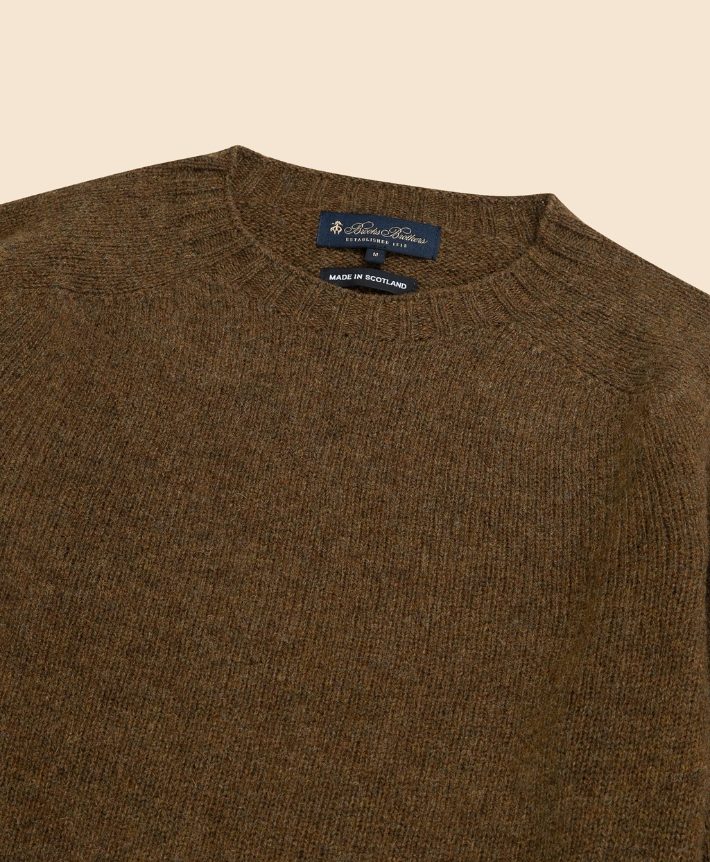 シェットランドウール クルーネックセーター Made in UK | Brooks
