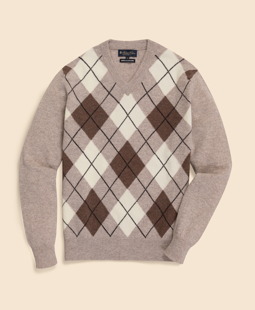 ウール アーガイル Vネックセーター Made in UK | Brooks Brothers