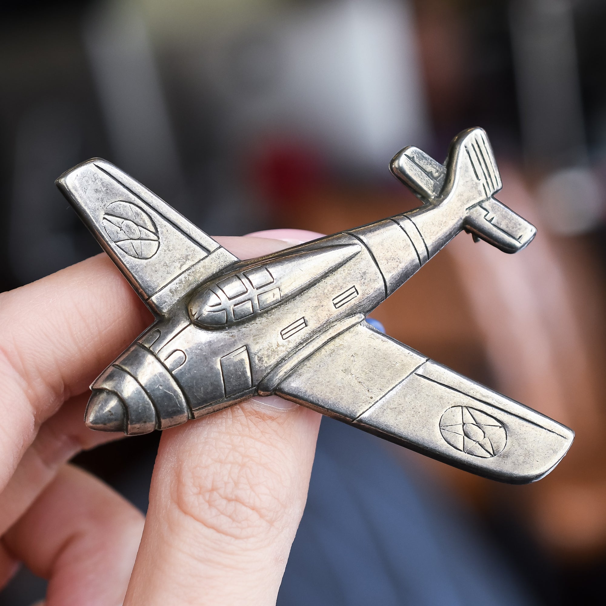 WW2 Silver Fighter Aircraft Sweetheart Brooch – Butter Lane Antiques