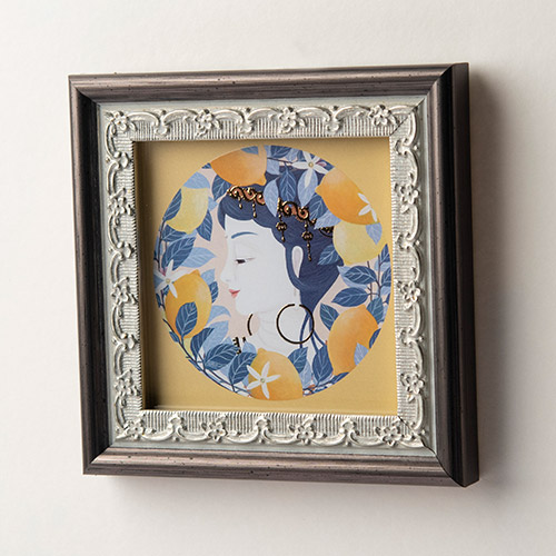 仏像】檸檬の実り ミニ箔アート版画 木綿花作 | ミニ箔アート版画