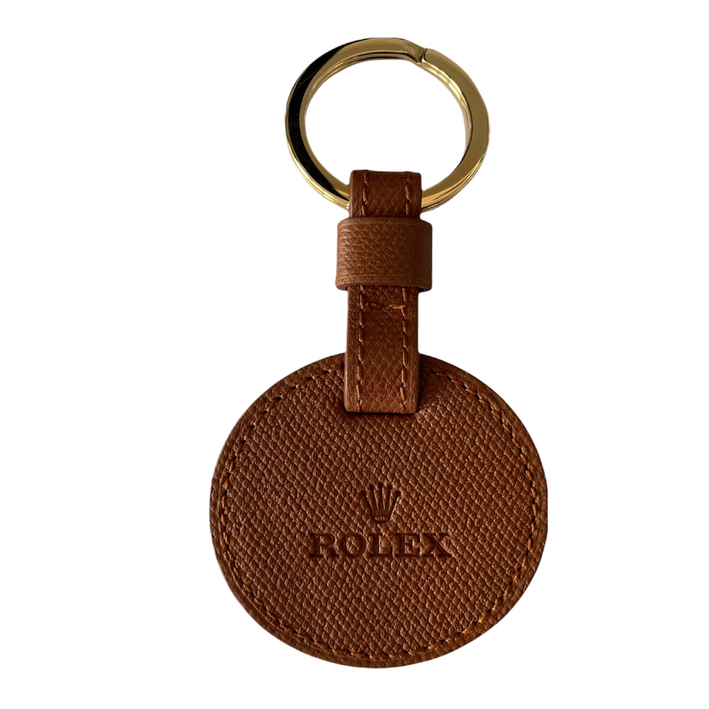 New Rolex leather keychain with gold tone ring - 219674
