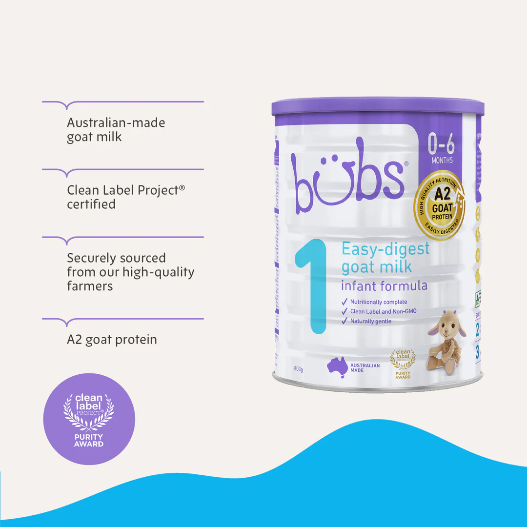 Bubs® Easy-digest Goat Milk Infant Formula Stage 1 – 800g