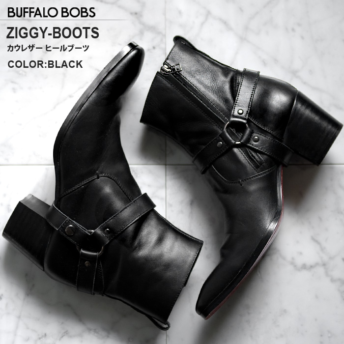 ZIGGY-SMOOTH カウレザー ベルトヒールブーツ(4COLOR))BUFFALO BOBS