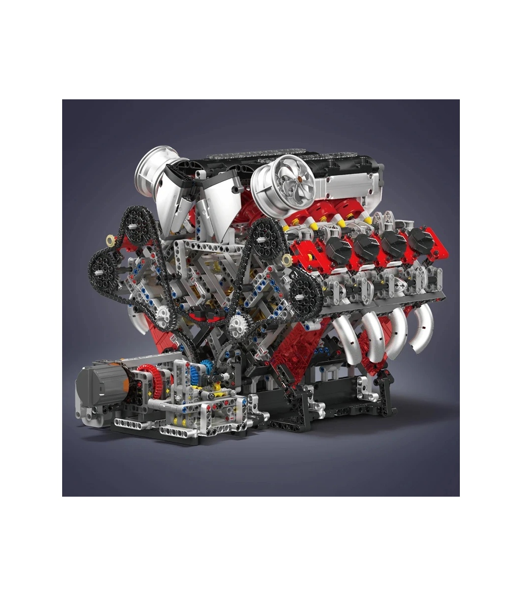 MOULD KING 10130 モーター付き F488 V8 エンジン ビルディング