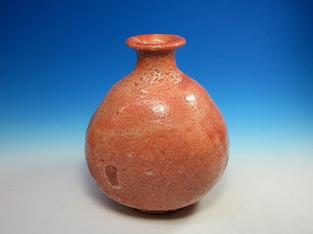 赤志野扁壺徳利｜作家名：鈴木 都｜文錦堂 | 文錦堂